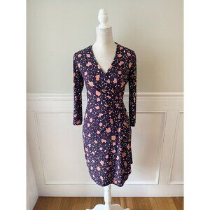 Donna Morgan Purple & Peach Wrap Dress Size 4